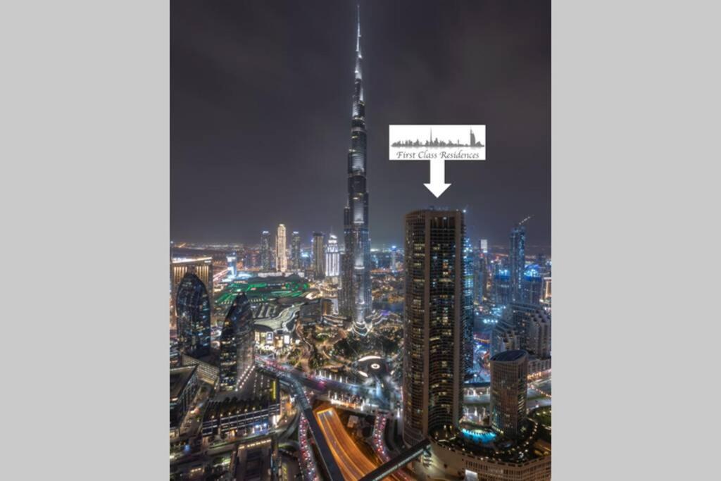 First Class 3Br With Full Burj Khalifa And Fountain View Dubai Exterior foto